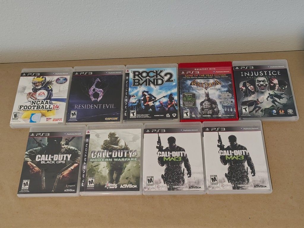 Lot of 9 PS3 Playstation 3 Games