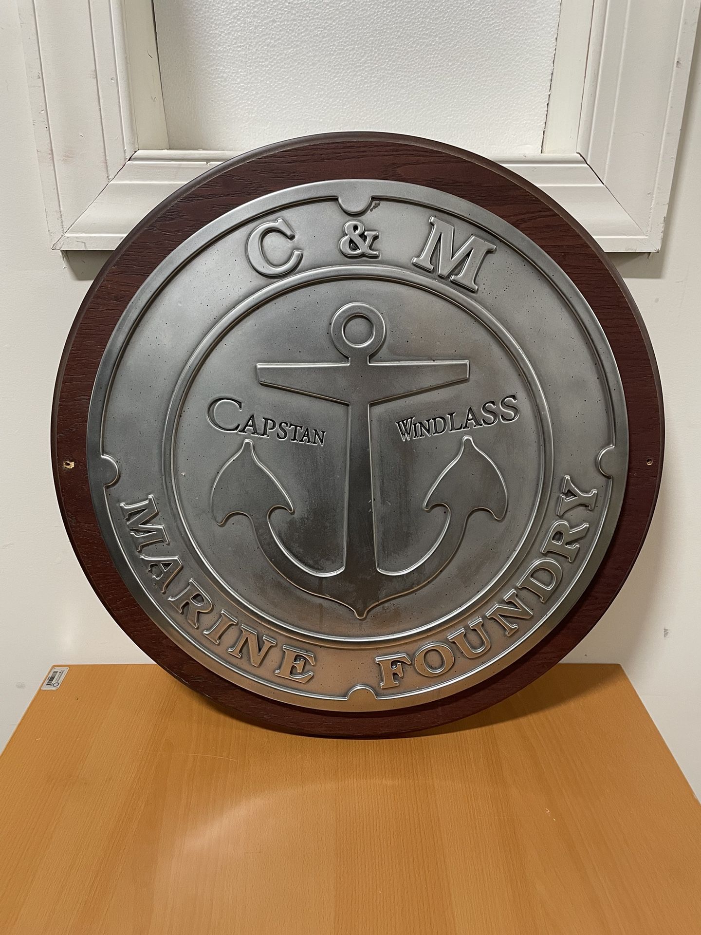 Vintage Wood And Metal Plaque