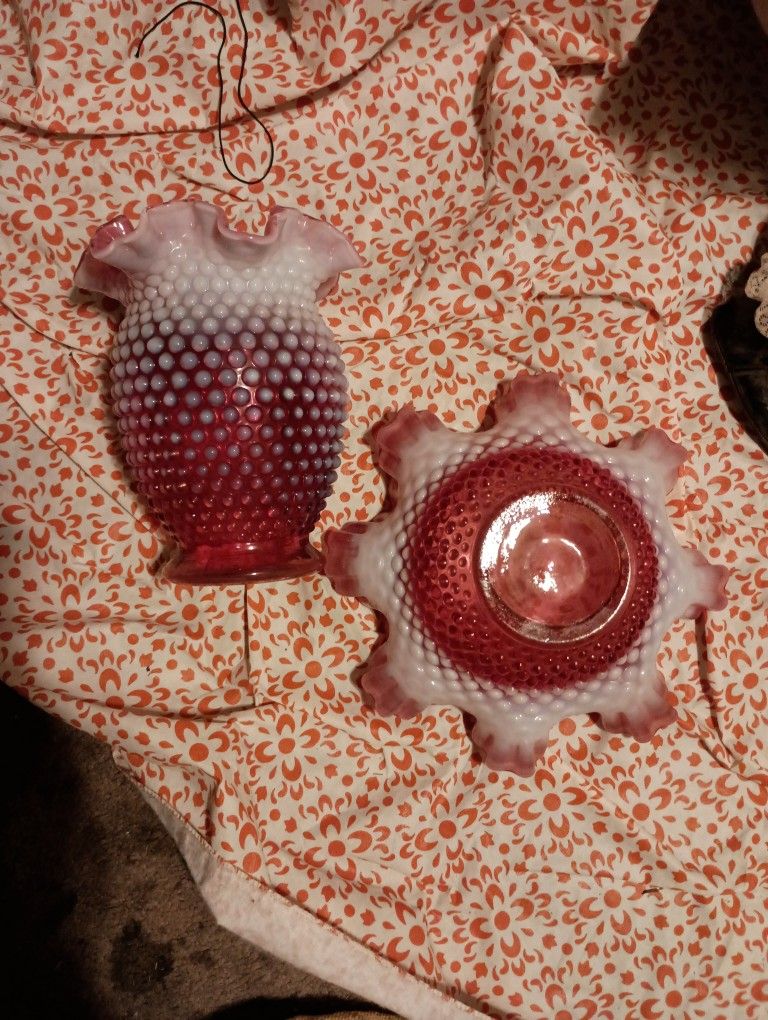 Vintage Fenton Cranberry Glass 