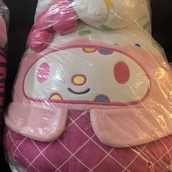 Squishmellow Hello Kitty  Zuru Rainicorn Eggszania Zebra Plush & “Hayden” Ty Beanie Baby
