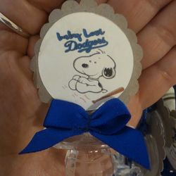Dodger baby shower necklace