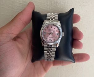 Pink face ladies watch