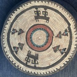 Vintage Coiled Woven Basket