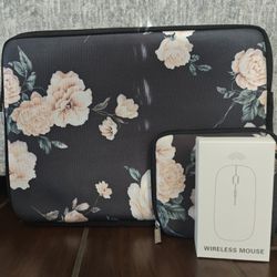 13 Inch Laptop Case W/ Mouse Case, Wireless Mouse