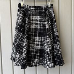 CURRENT NWT Chicwish A-LINE BLACK AND WHITE PLAID PATTERN SKIRT