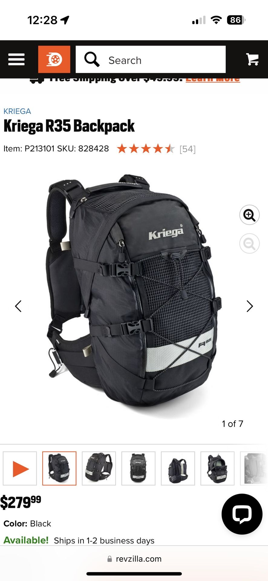 Kriega R35 Motorcycle Adventure Backpack