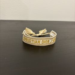Gold And White Christian Dior J’adior Friendship Bracelet