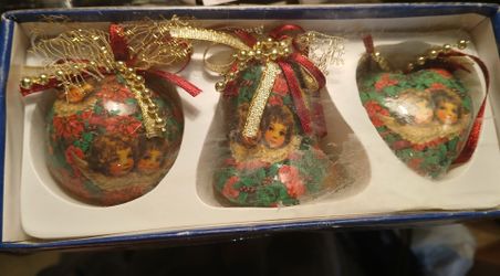 Victorian Angel Christmas Ornament Set of 3