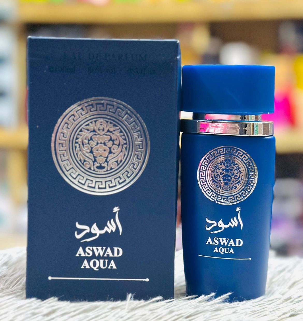 Aswad Aqua Cologne for Men EDP 3.3 / 3.4 oz New in Box Arabic Perfume Long Last