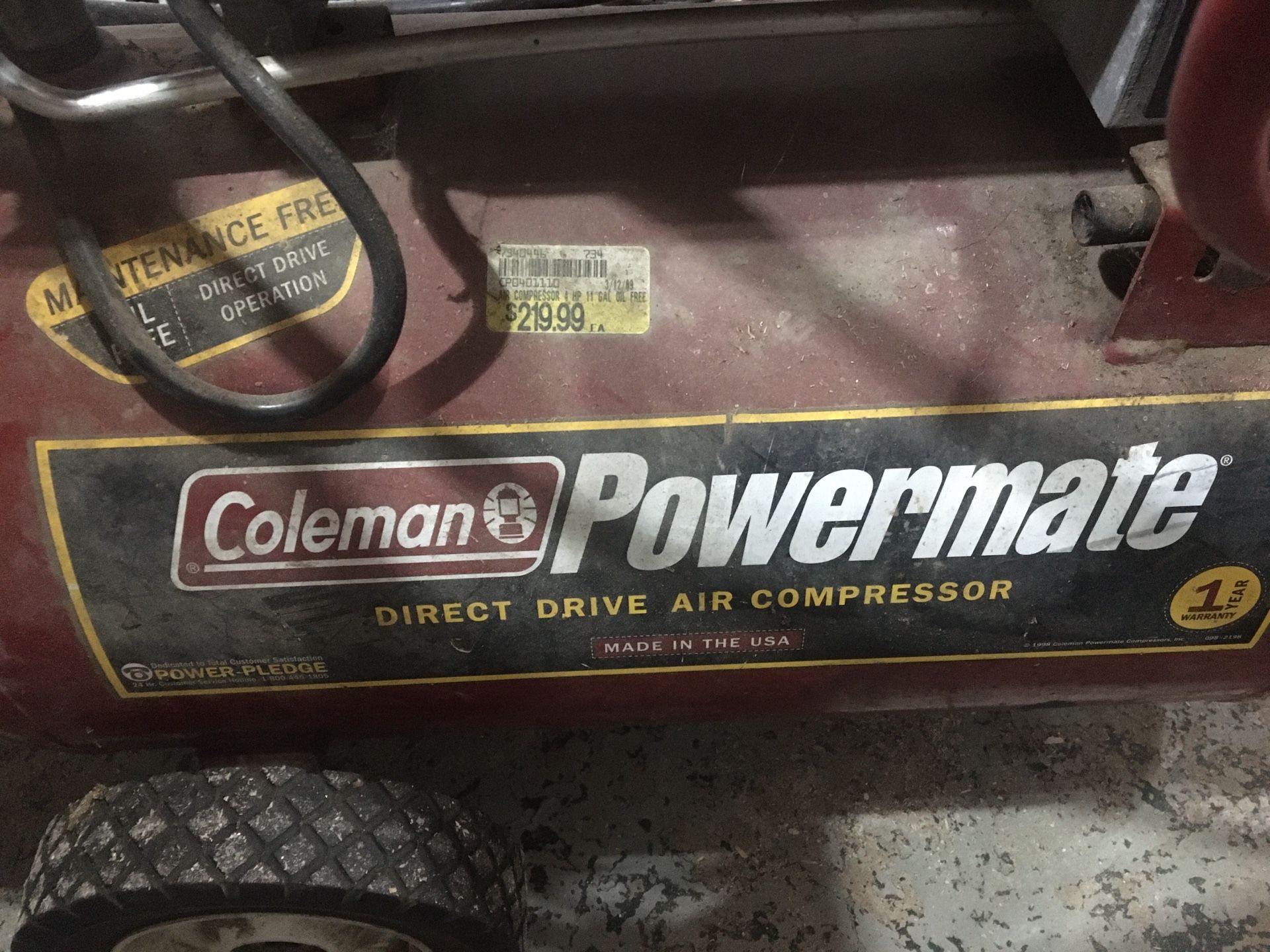 Coleman 11 Gallon Air Compressor