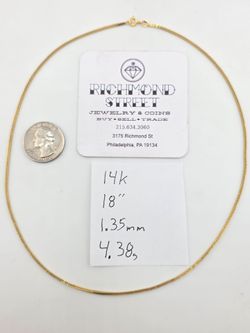 14k gold 18" micro franco necklace