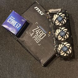 MSI Z490 A PRO Motherboard + I7 10700 CPU Bundle & 1080Ti GeForce Graphics Card