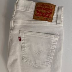 White Levis 511 Denim Jeans White 