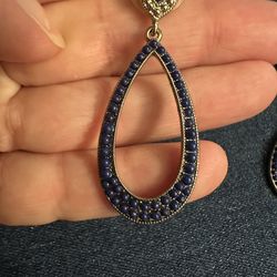 blue dangle earrings