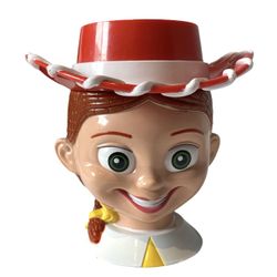 Vintage Toy Story Disney On Ice Jessie Cowgirl Plastic Flip Lid Mug Cup