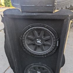 Two 10-in Kicker Cups And Amplifiers