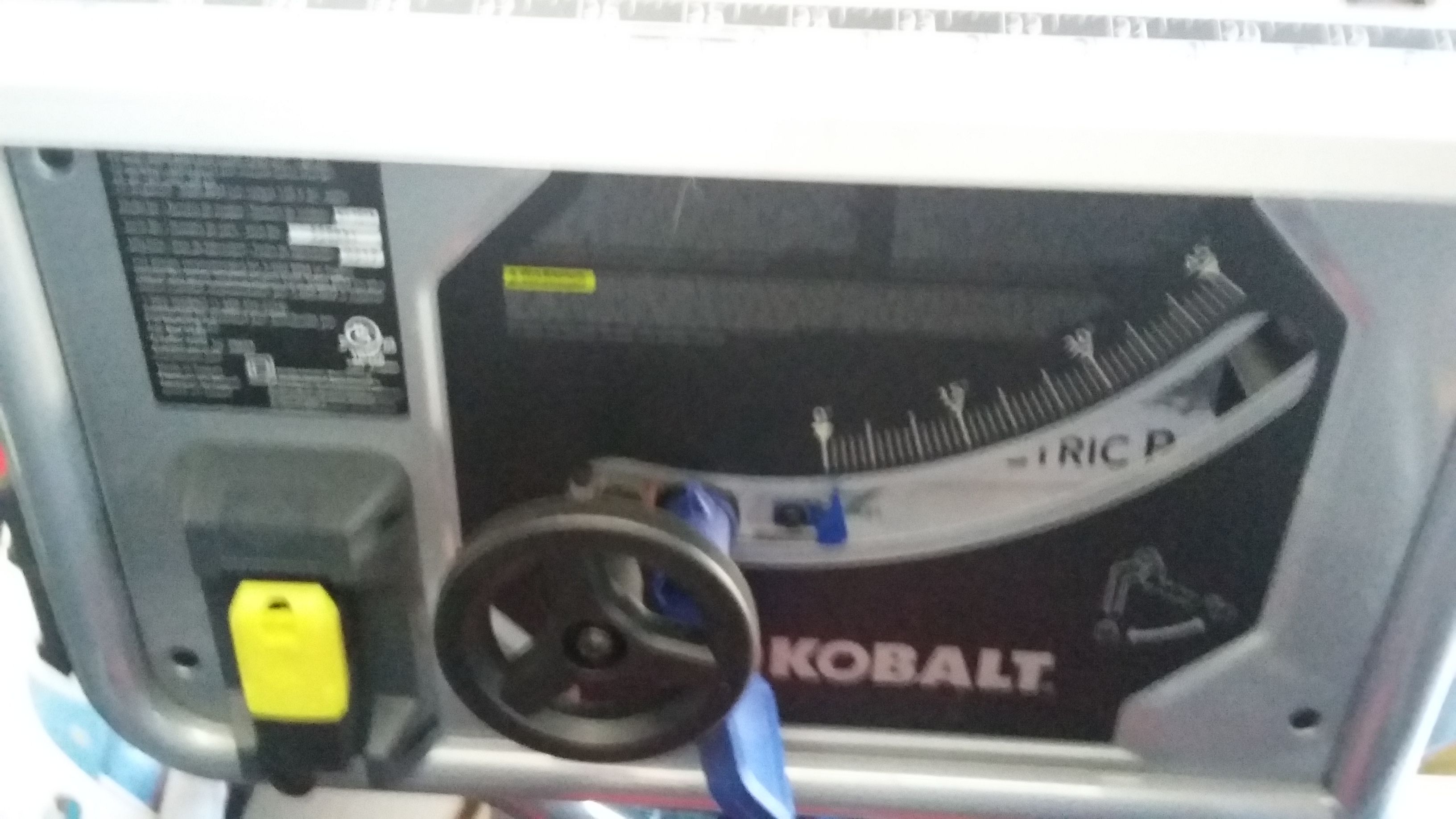Kobalt 486267 10 inch table saw with rolling stand