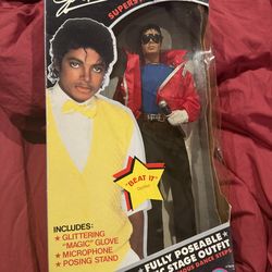 wow Michael Jackson Superstar of the 80's Thriller Doll 1984 LJN NIB - Red - HTF