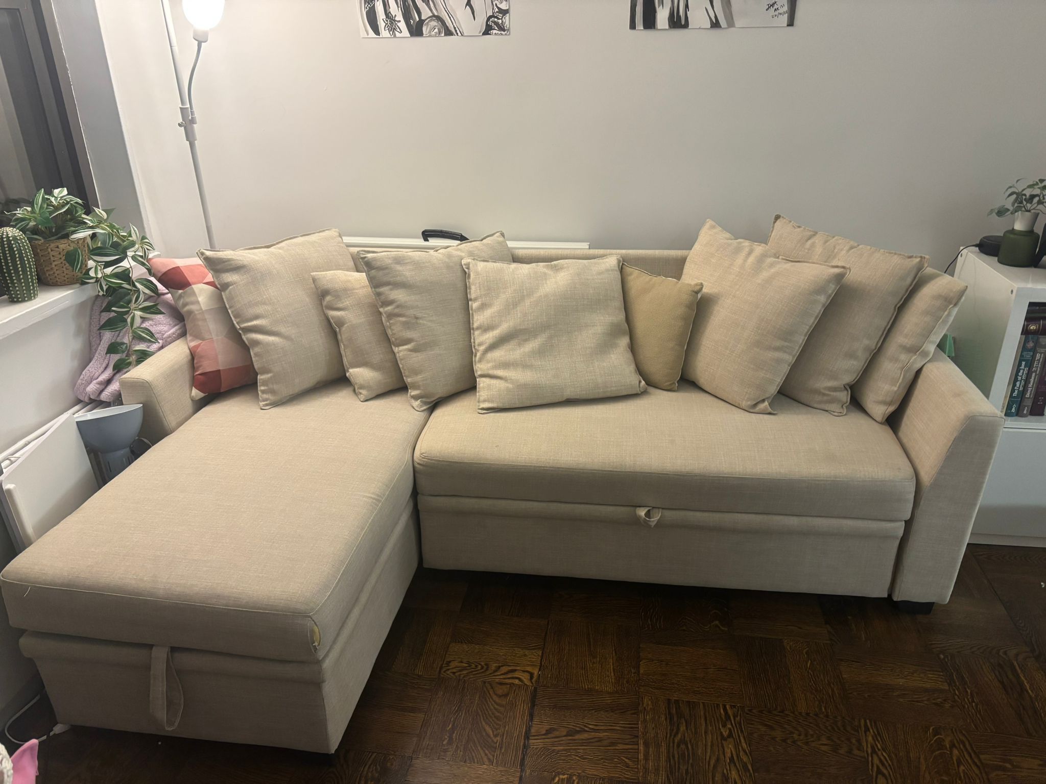 L Sofa Pullout 3 Cushion Bed