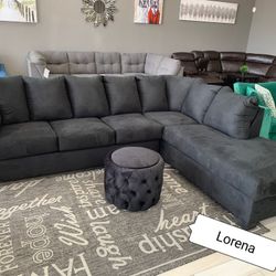 Ashley Darcy Black L Sectional 🖤 only $39 down! No Credit Needed! Fastest delivery process delivery 🚚🛋️🏡💺