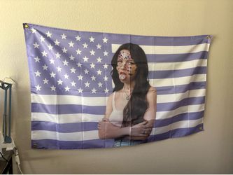 Olivia Rodrigo American Flag Tapestry