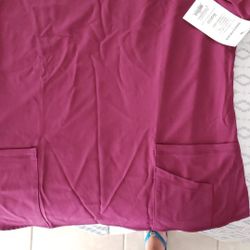 Skechers by Barco Scrubs Color Wine Top XL Pants L