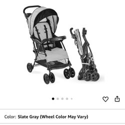 Kolcraft Cloud Plus Lightweight Umbrella Stroller for Toddlers with Reclining Seat, Large Storage Basket, Canopy, Infant & Parent Trays, Compact Fold 