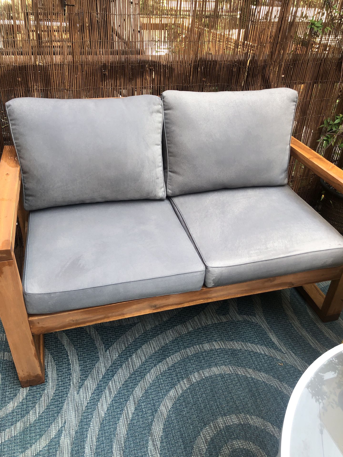 Outdoor sofa loveseat and cover