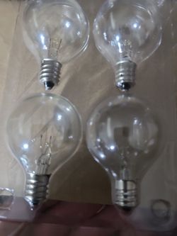 Set Of 4 g40 Incandescent Clear Replacement Bulbs 120 V 5 Watts