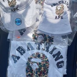 Designer tee shirts $40 & hats bucket or baseball $30 each