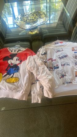 2 Vintage (1980s) reversible Disney Puffer Sweatshirts