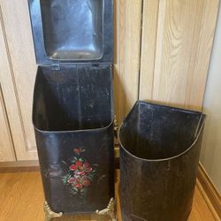 Antique Hand painted Storage Bin