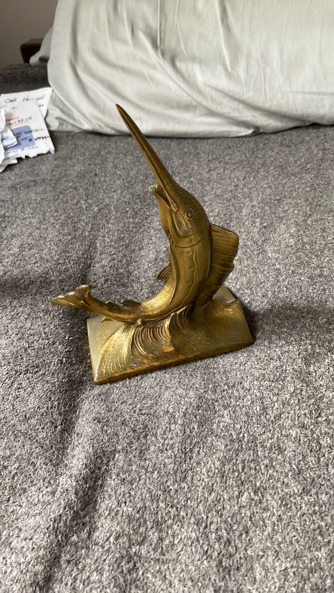 Vintage Heavy Brass Swordfish