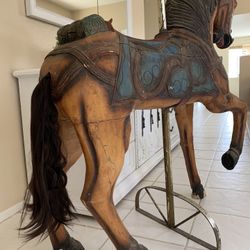 Antique Wood Carved Horse