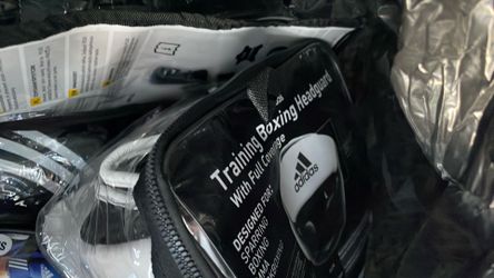 Boxing mitts and headset