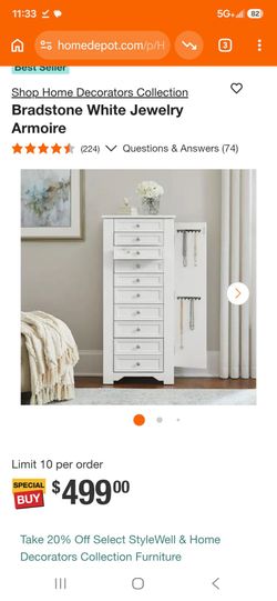 Bradstone jewelry armoire
