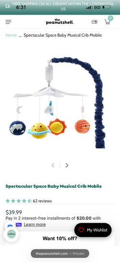 Baby musical crib mobile