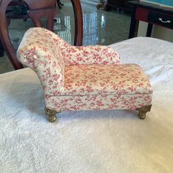 Chaise Lounge Jewelry Box Doll Furniture 