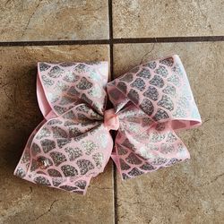 New. New without tags. JoJo Siwa Baby Pink with Silver Mermaid Scales Bow