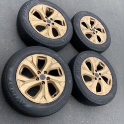 4 - 225/60r18 5x4.5 5x114.3 Stock Subaru Wrx Crosstrek Impreza Outback Wheels Rims Tires!