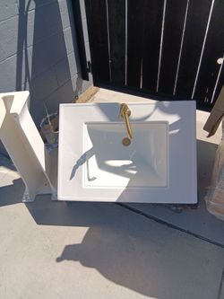 This is one brand new bathroom sink check out the style of the handle