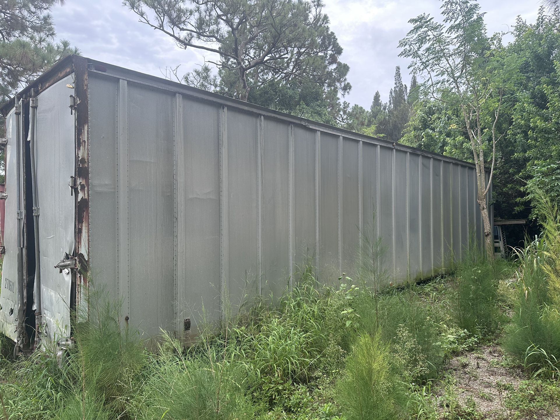 Aluminum 40 feet long storage container (read description)