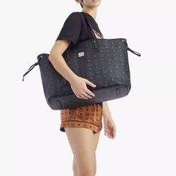 MCM Liz Large Reversible Visetos Shopper Tote Bag NWOT 