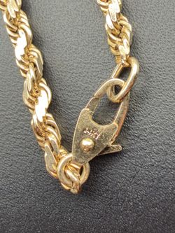 14K Gold Rope Chain Bracelet 7 in, 5.85g - Yellow Gold