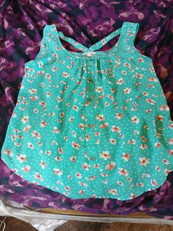 Ladies floral tank top size small10