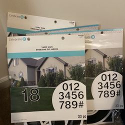 4 pack of Yard Numbers