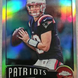 Drake Maye Topps Chrome Throwback Refractor 