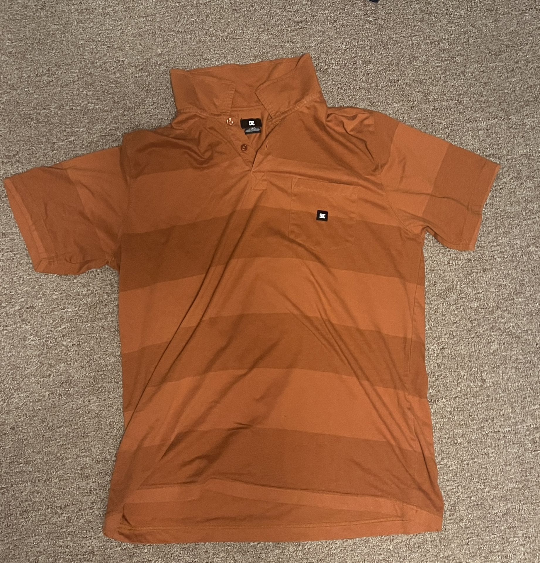 Dc Polo Style Shirt | Orange Color Way | Size L