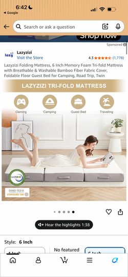 Folding mattress