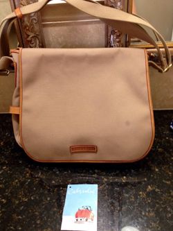 DOONEY & BOURKE Large Tan Canvas Crossbody Handbag